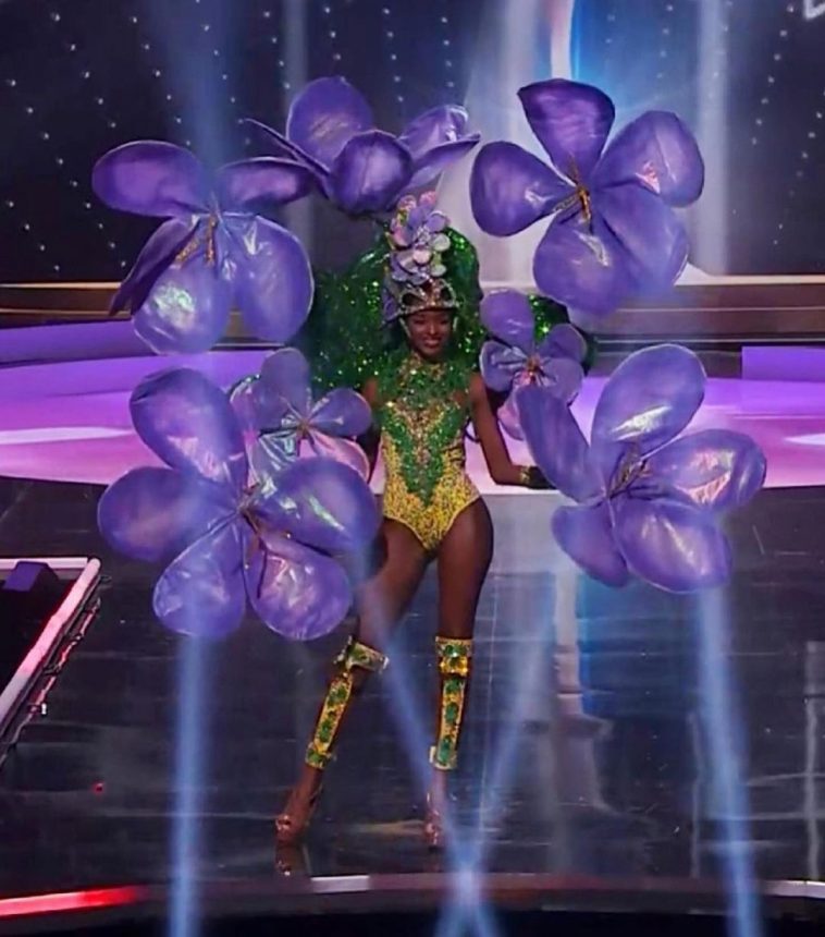 Miqueal-Symone Williams shows off Lignum Vitae at Miss Universe