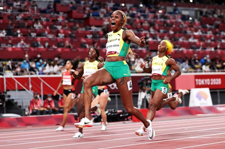 Elaine Thompson beats the Olympic record