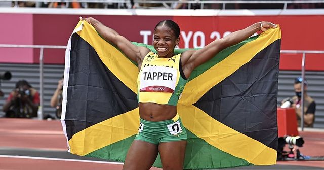 Megan Tapper celebrates bronze medal in Tokyo