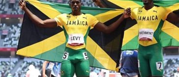 Team Jamaica takes gold and bronze in 110 m hurdles