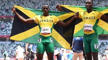 Team Jamaica takes gold and bronze in 110 m hurdles