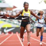 Elaine Thompson Herah wins the Prefontaine Classic