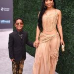 Shenseea and her son, Rajeiro Lee, at the 2022 Billboard Awards
