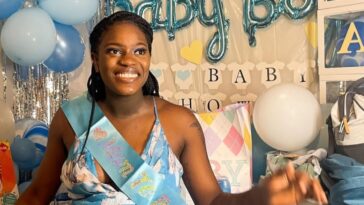 Konya Plummer celebrates her first pregnancy