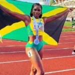Britany Anderson celebrates silver medal and national record at 2022 IAAF World Championships