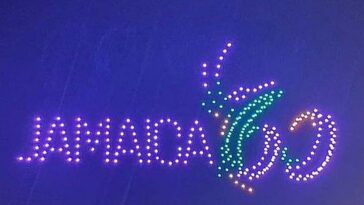 Jamaica 60 in drone form at the Independence Grand Gala