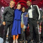 Usain Bolt and Elaine Thompson-Herah on the runway at New York Fashion Week