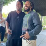 Ziggy Marley, a known football lover, meets with the legendary Ronaldinho