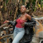 Sevana posing in the forest for a photoshoot