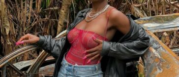 Sevana posing in the forest for a photoshoot