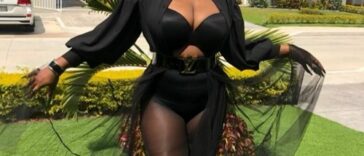 Shaneil Muir in all-black during a photoshoot