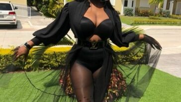 Shaneil Muir in all-black during a photoshoot