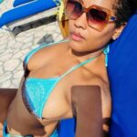 Vlogger and media personality Chelan Smith posing on the beach