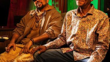 Sean Paul and Beres Hammond in studio recording their single, Rebel Time.