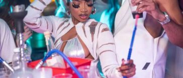 Cham and Jada Kingdom dance with each other during the music video for Slow Motion