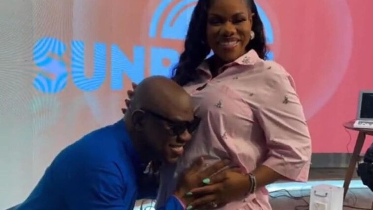 Miss Kitty celebrates her pregnancy with her husband, Ian Wilkinson, on CVM Sunrise.
