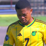 Leon Bailey thinks to himself during Nations League match between Jamaica and Canada.