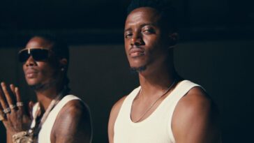 Romain Virgo and Masicka on the set of their music video for "Been There Before."