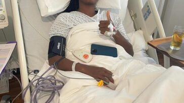 Khadija Shaw is all smiles after having foot surgery on Apr. 30.