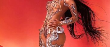 Shenseea poses for the cover of her new studio album, Never Gets Late Here.