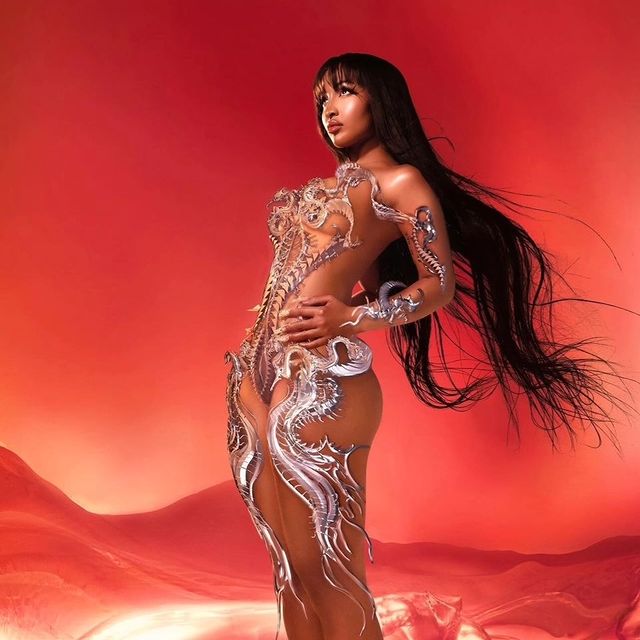 Shenseea poses for the cover of her new studio album, Never Gets Late Here.