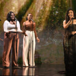Shenseea performs with her backup singers on The Tonight Show Starring Jimmy Fallon.