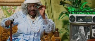 Spice looks onward during the music video for '2085 Tea.'