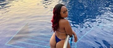 TVJ's Denise Walters enjoys a day by the pool.