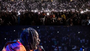 Buju Banton sings with the fans during his performance at the UBS Arena in New York on Jul. 13. Credit: Andre "DreVinci" Jones.