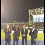 Beenie Man and Bounty Killer celebrate receiving citations from Prime Minister Andrew Holness at the Jamaica Grand Gala.