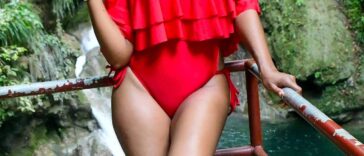 D'Angel shows off her sexy body while by the river.