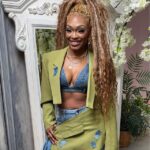 Shuga poses on the set of her music video for 'Love Doctor.'