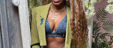 Shuga poses on the set of her music video for 'Love Doctor.'