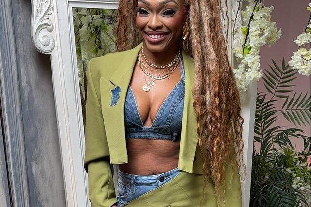 Shuga poses on the set of her music video for 'Love Doctor.'