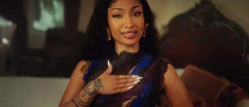 Shenseea in a sequence from her Puni Police music video.