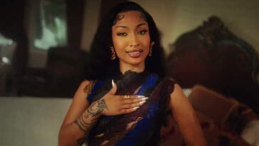 Shenseea in a sequence from her Puni Police music video.