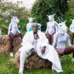 Spice and her dancers dress up for her music video for "G.O.A.T."