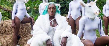 Spice and her dancers dress up for her music video for "G.O.A.T."