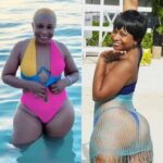 RJR Group journalist Denise Walters strutting her stuff on the beach in Jamaica