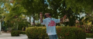 Popcaan looks to the sky while shooting the music video for 'Immortal Life.'