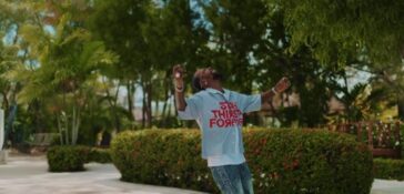 Popcaan looks to the sky while shooting the music video for 'Immortal Life.'