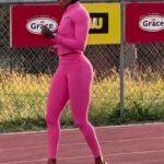 Elaine Thompson Herah warms up before her 2026 season debut at the Camperdown Classic