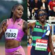 Team Jamaica sprinter Elaine Thompson Herah and 800m record holder, Navasky Anderson