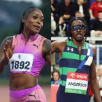 Team Jamaica sprinter Elaine Thompson Herah and 800m record holder, Navasky Anderson