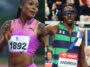 Team Jamaica sprinter Elaine Thompson Herah and 800m record holder, Navasky Anderson