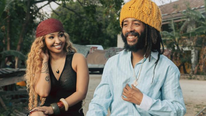 Protoje and Shenseea vibe during the music video for "Goddess."