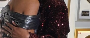 Naomi Cowan and Jully Black hug on the red carpet at the 2026 Juno Awards.