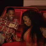 Sken and Shaneil Muir on the set of their music video for "Can't Get Enuff."