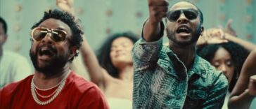 Shaggy and Dexta Daps vibe in their music video for "Dancehall Nice."