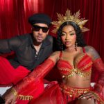 Cham and Jada Kingdom chill on the set of their music video for 'Move.'